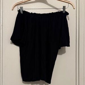 Chic Black Off-Shoulder Shirt